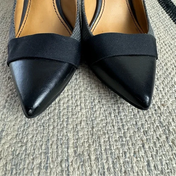 Audrey Brook Abbie Pump Heels in Gray Pebbled Suede - Picture 4 of 7